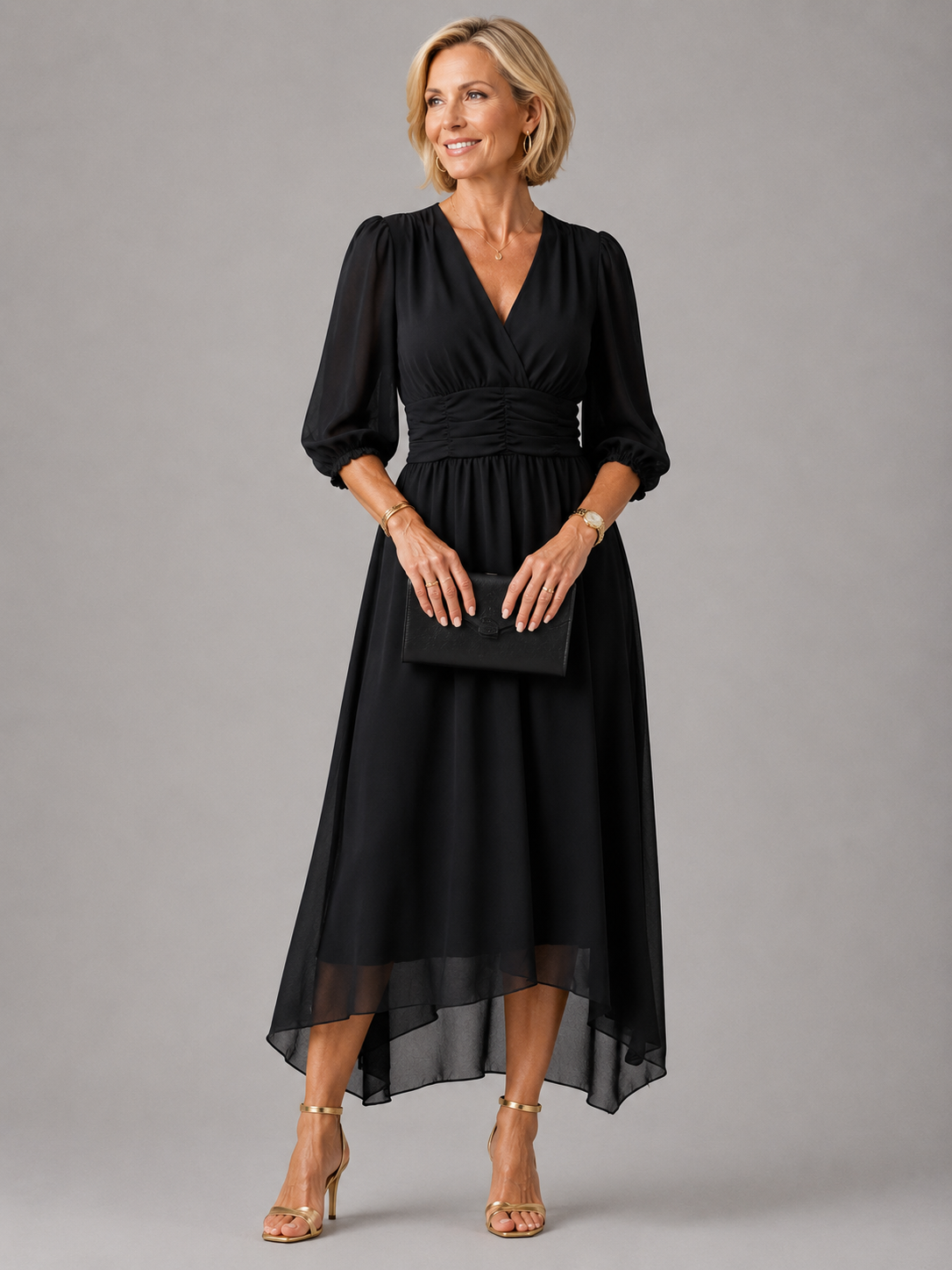 Robe en mousseline de soie légère et soyeuse