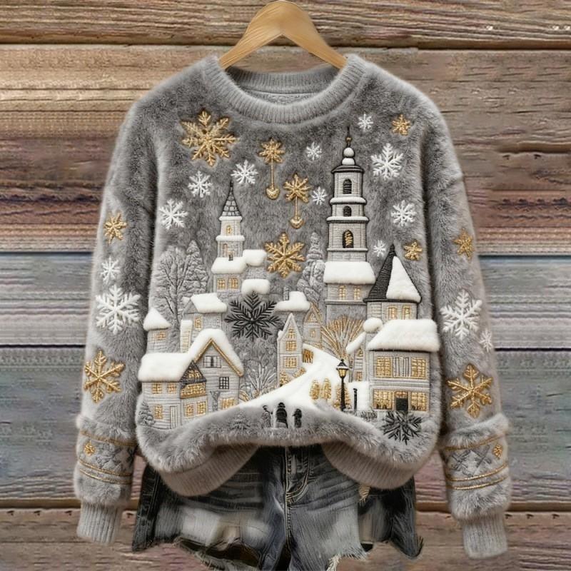 Talbot - Pull Fluffy Village d'Hiver