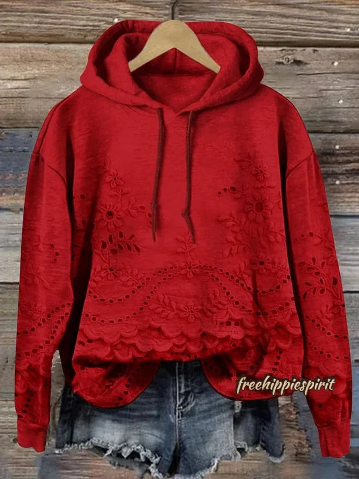 Amélie - Sweat à Capuche Fleuri