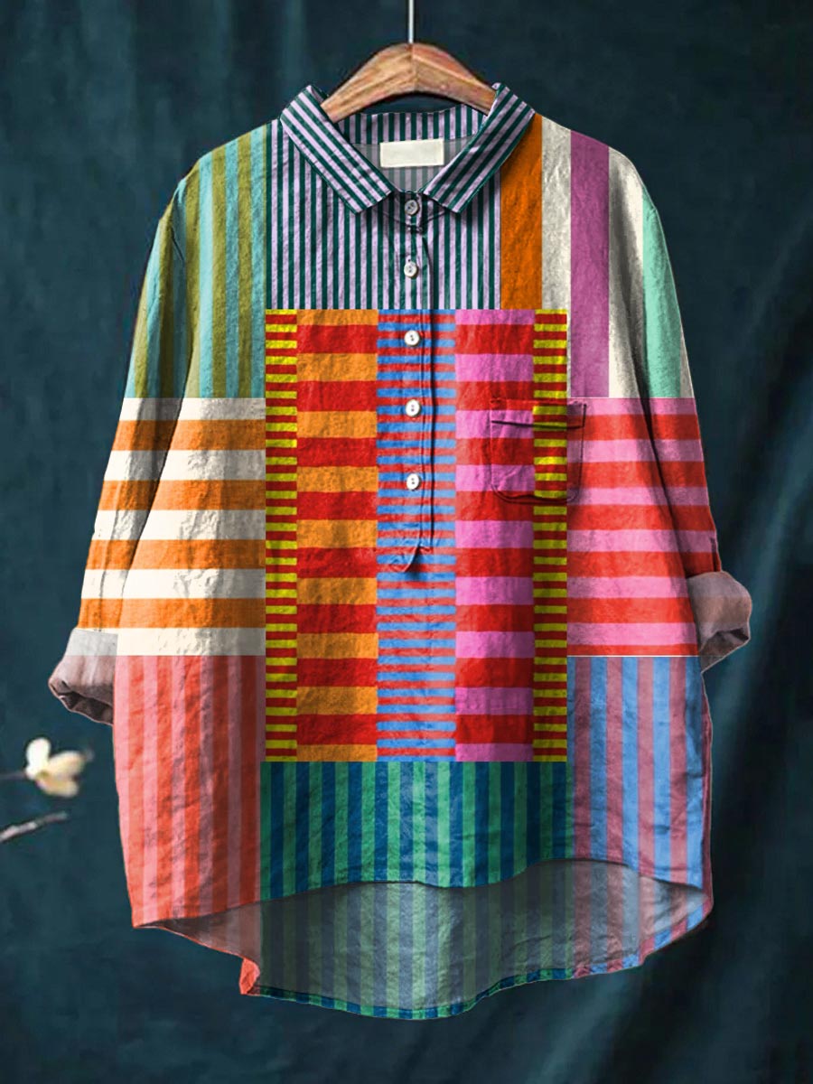 Isla | Chemise à rayures colorées