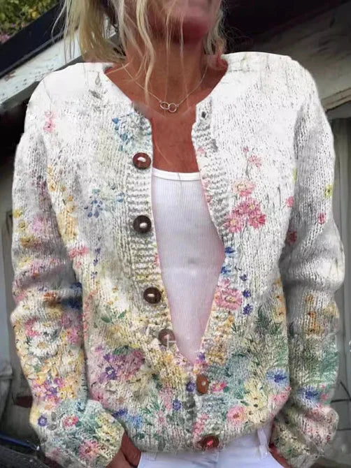 Amelie - Cardigan Élégant Floral