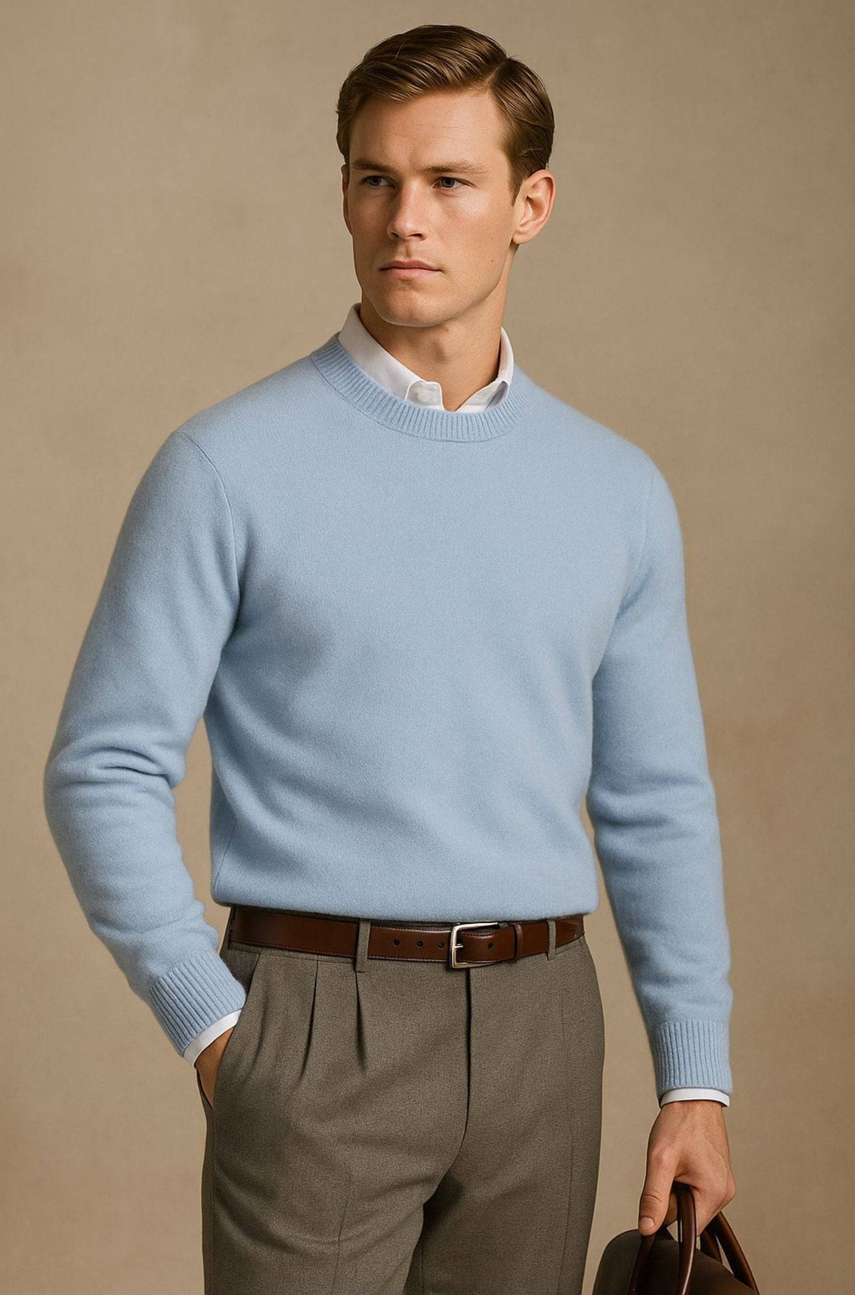 Giles - Pull col rond élégant