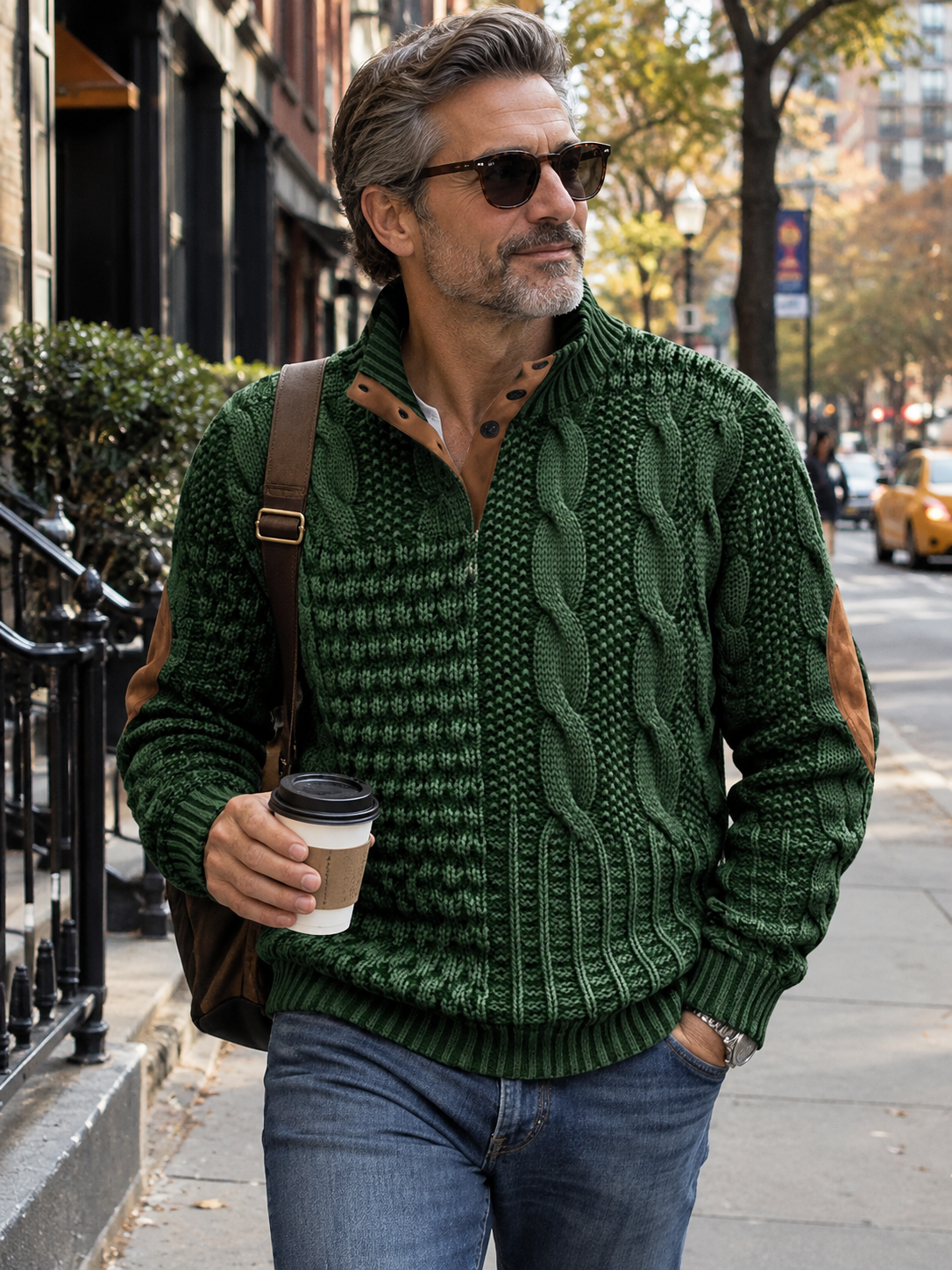 Olivier | Pull Rétro Vert