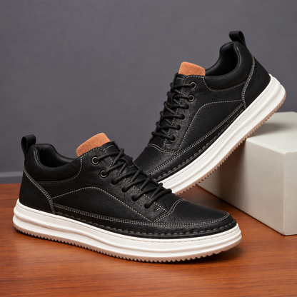 Baskets en cuir Maverick – noir, paire