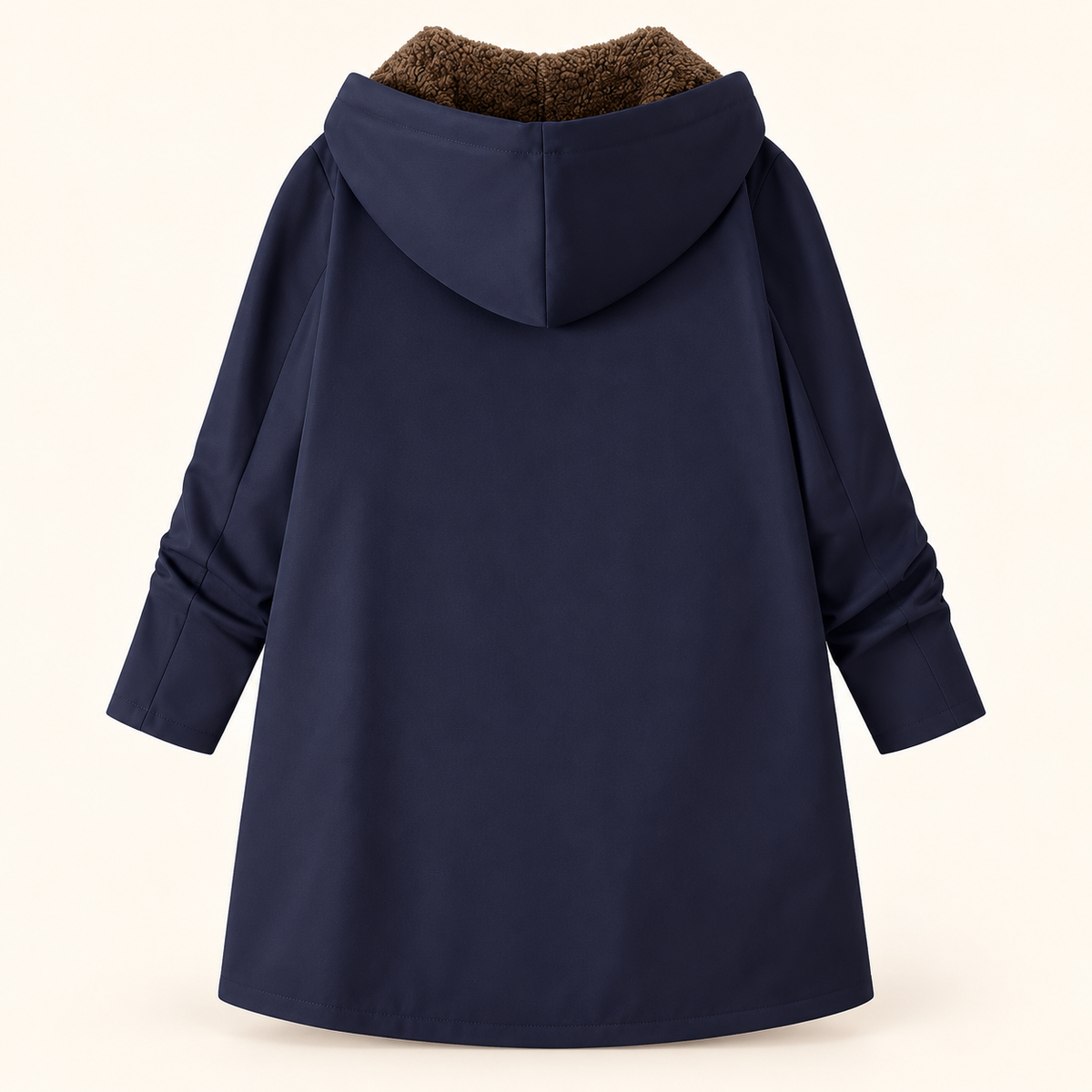 Solange | Manteau Sherpa Bleu Marine