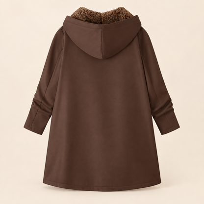 Solange | Manteau Sherpa Bleu Marine