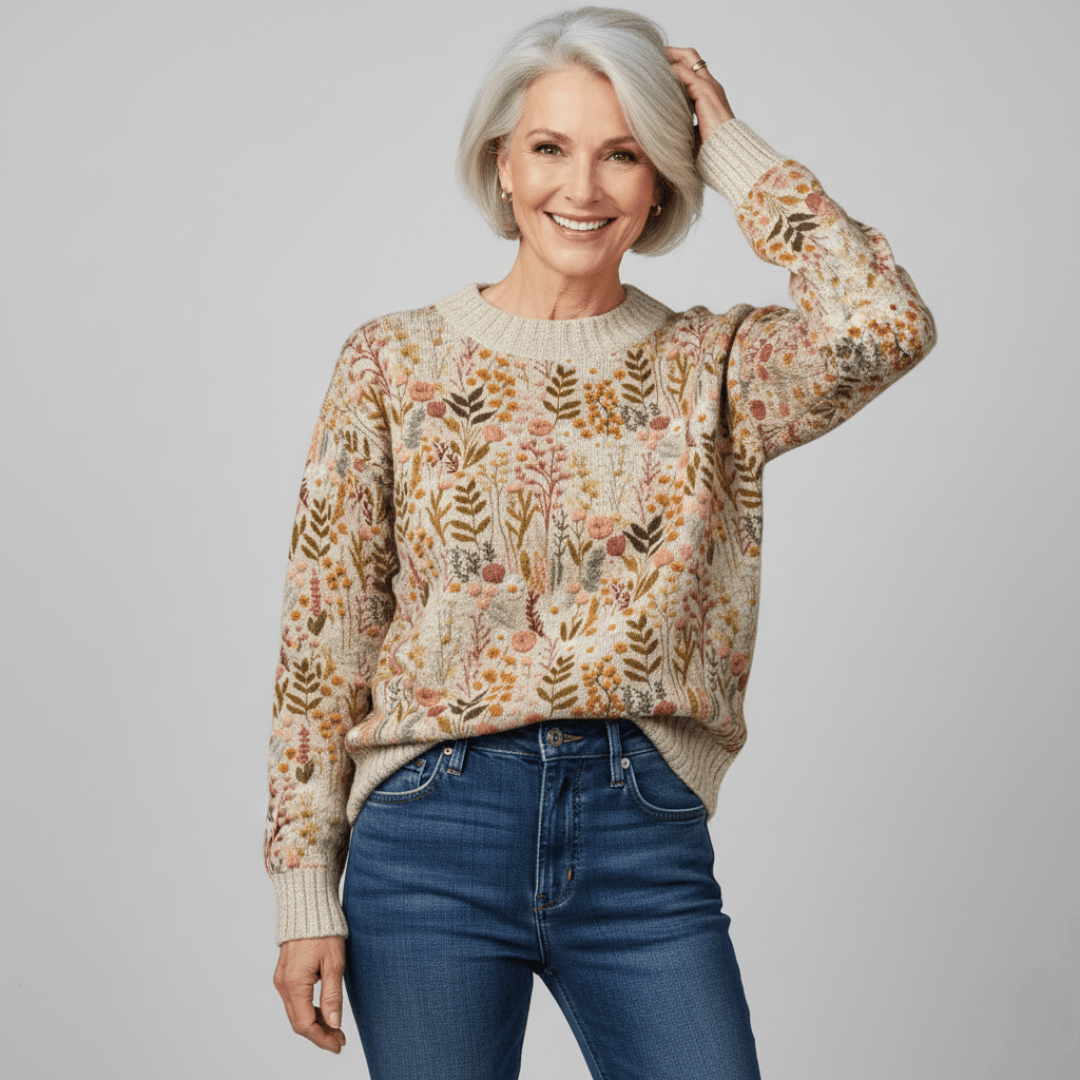 Tina - Pull Floral Élégant