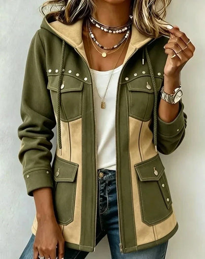 Maison Mireille| Veste à Capuche Bi-Matière Véronique