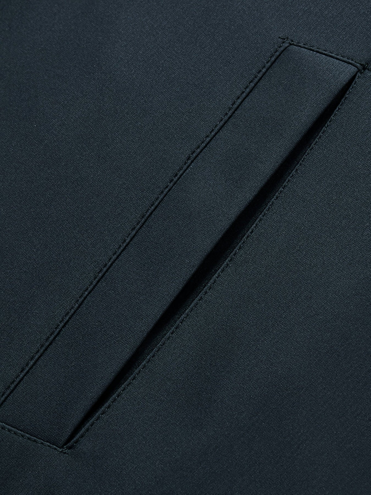 Veste homme marine à col revers et fermeture éclair, bord et couture visibles