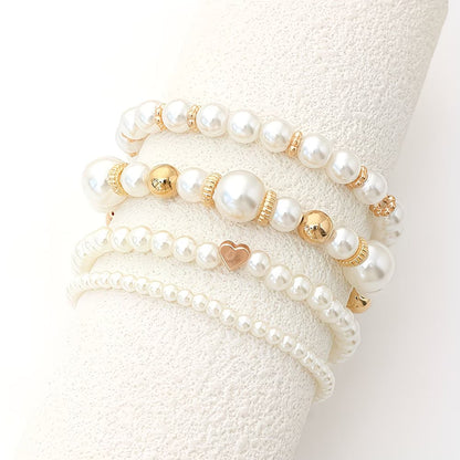 Set de 4 bracelets empilables en perles