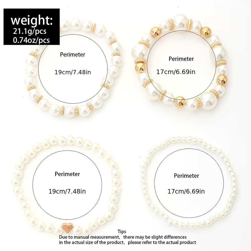 Set de 4 bracelets empilables en perles