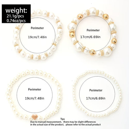 Set de 4 bracelets empilables en perles