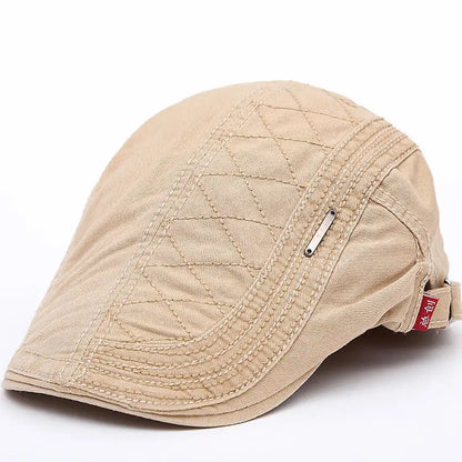 Casquette vintage Bloom™ beige pour animaux, surpiqûres décoratives et fermeture zippée