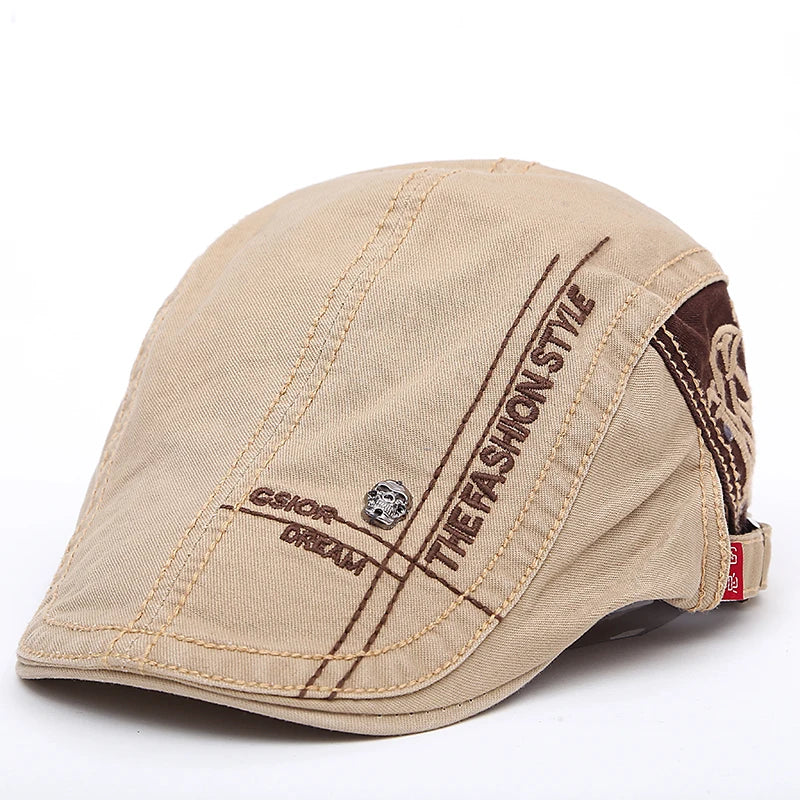Casquette d’été Bloom™ beige, vue latérale avec inscription « TH‹FASHIONSTYLE ».