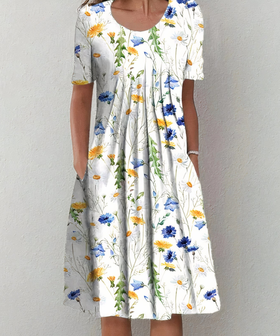 Clémentine - Robe Fleurie Élégante