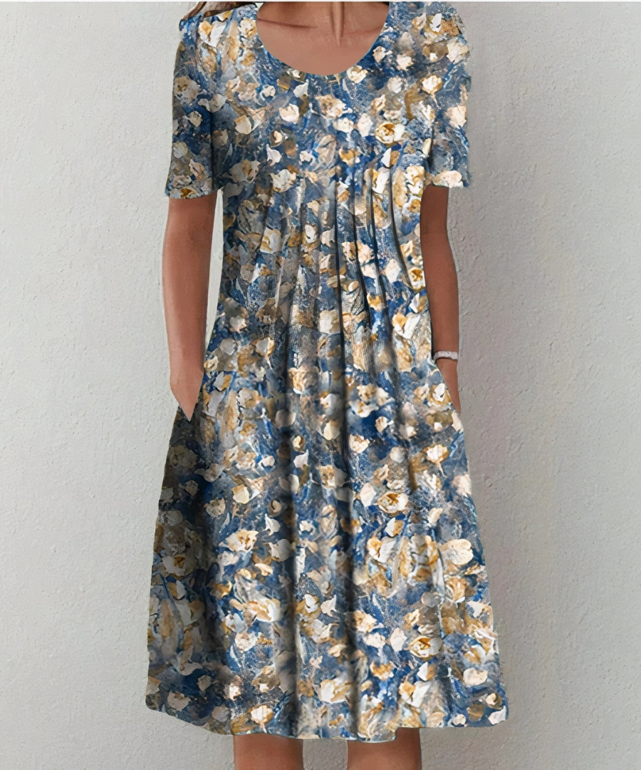 Clémentine - Robe Fleurie Élégante