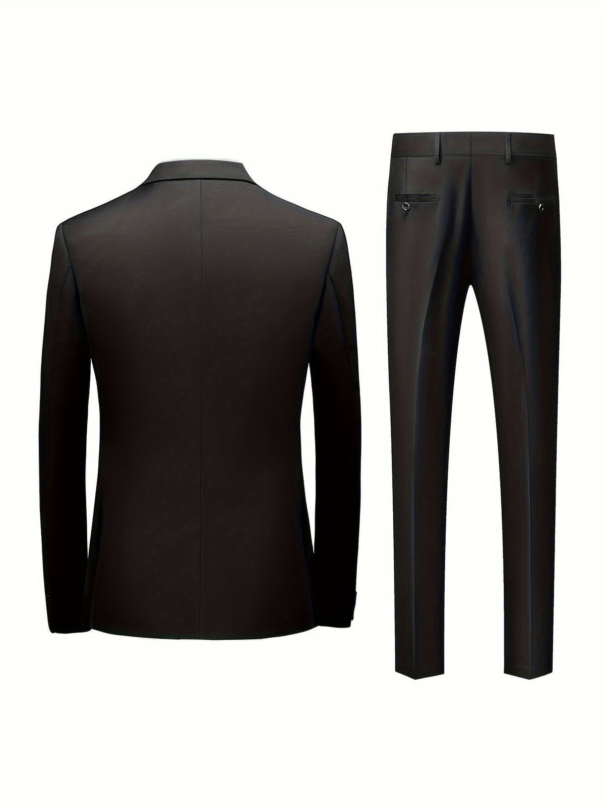 Costume moderne homme Danoir Paris™ : veste et pantalon foncés, coupe ajustée.