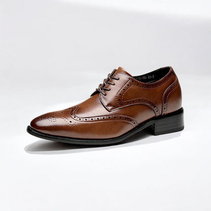 Chaussure habillée homme brune à lacets, semelle basse