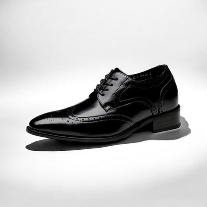 Chaussure habillée homme noire à lacets, bout verni