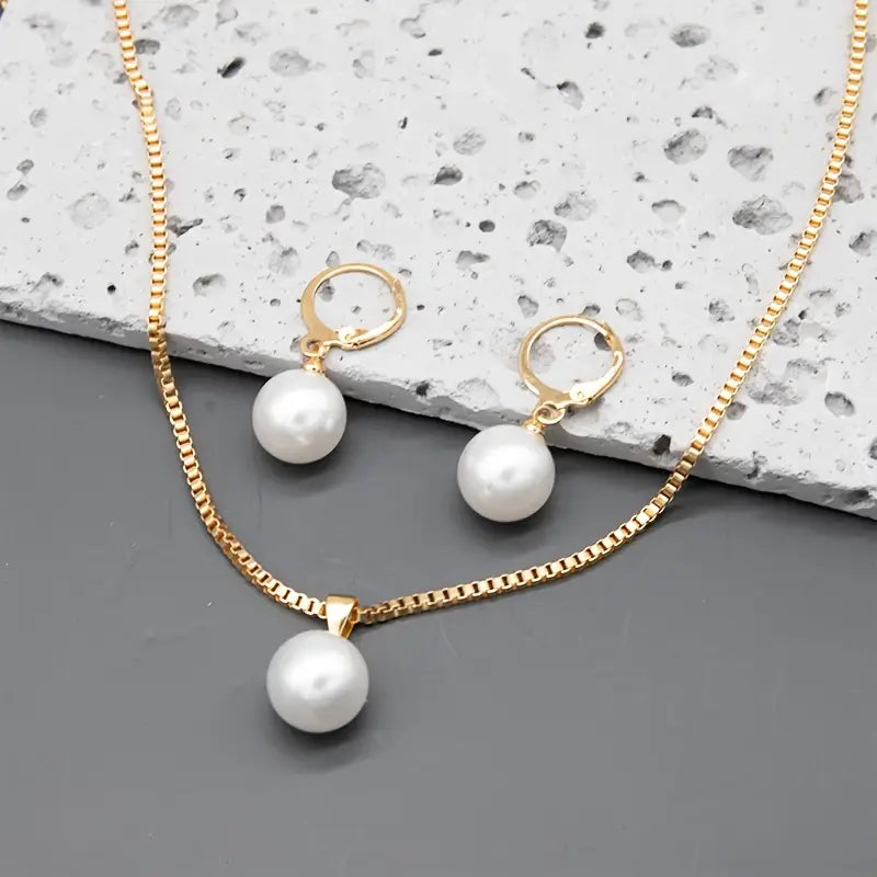 Parure élégante de collier de perles