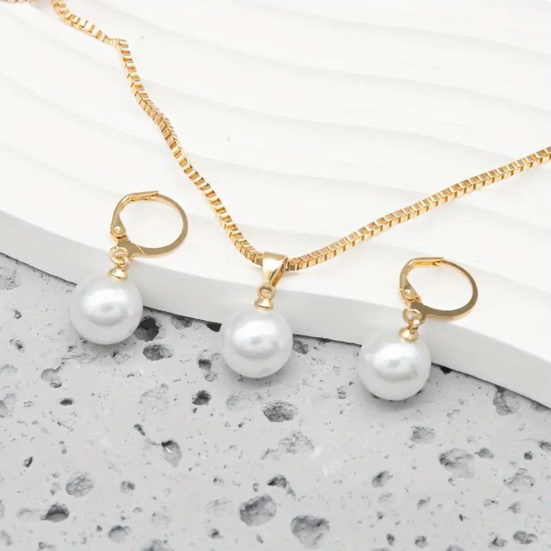 Parure élégante de collier de perles