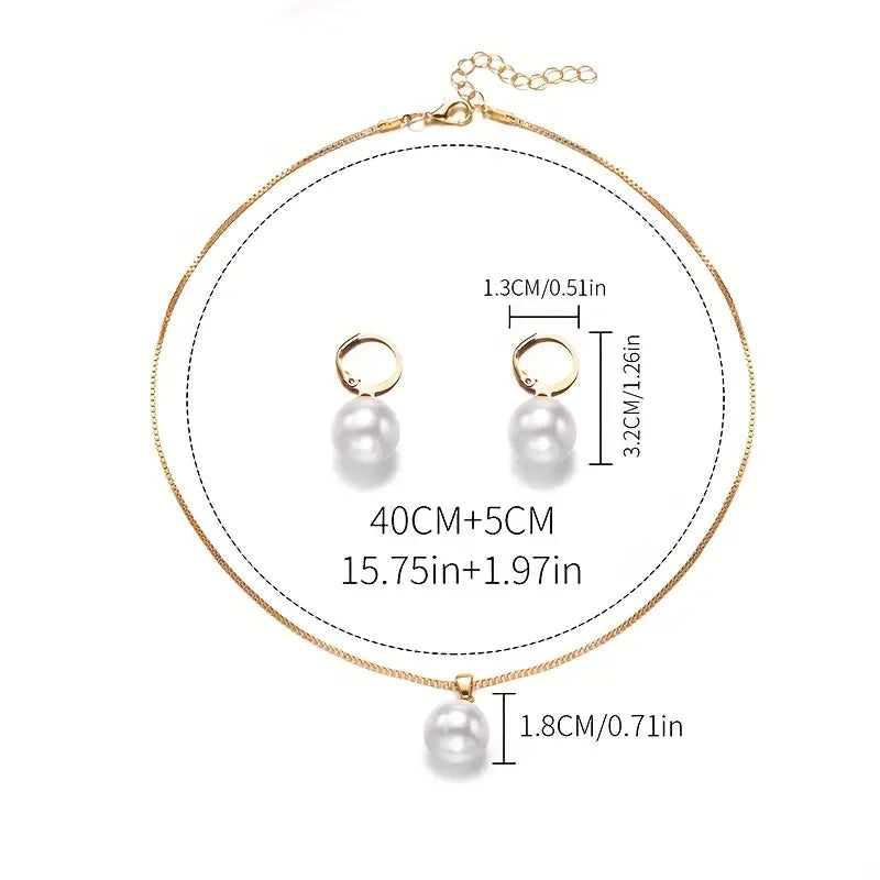 Parure élégante de collier de perles