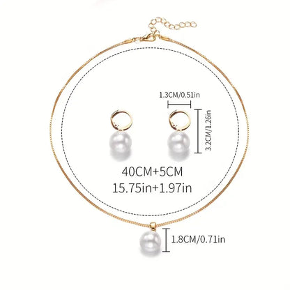Parure élégante de collier de perles