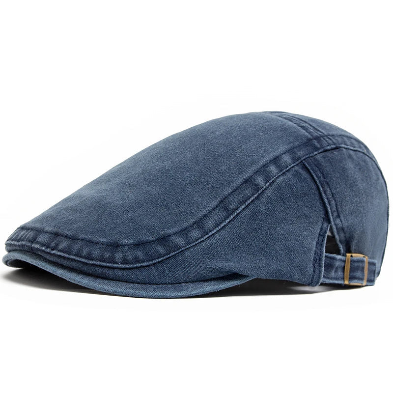 Casquette Bloom™ vintage bleu foncé en denim, patte réglable avec boucle