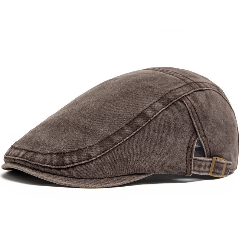 Casquette Bloom™ vintage café/brun, patte réglable à boucle et surpiqûres