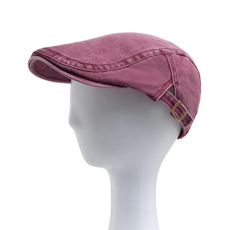 Casquette Bloom™ vintage rouge bordeaux en tissu, patte réglable à boucle
