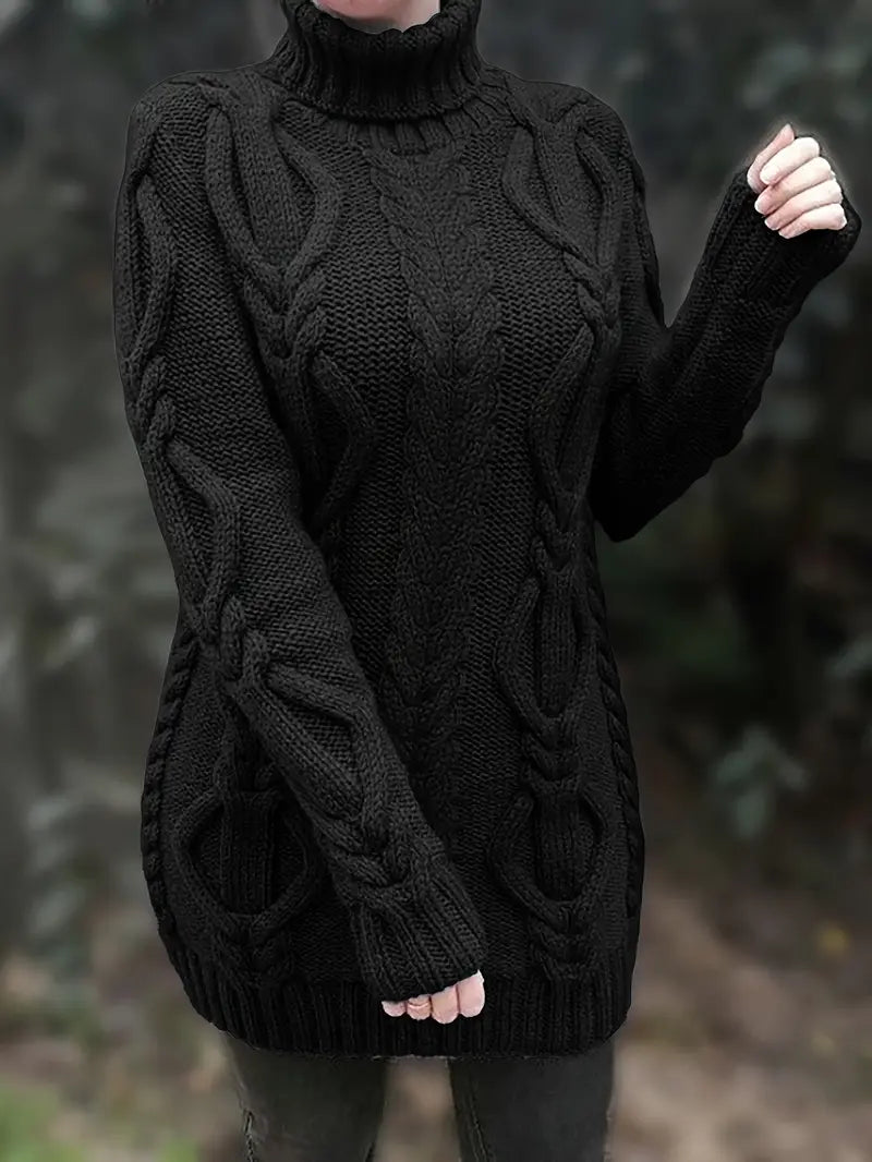 Narda - Robe élégante à col roulé