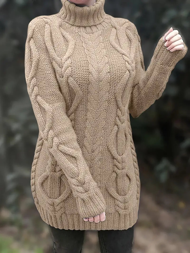 Narda - Robe élégante à col roulé