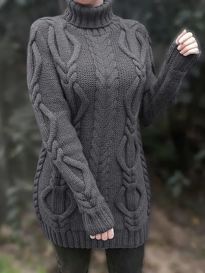 Narda - Robe élégante à col roulé