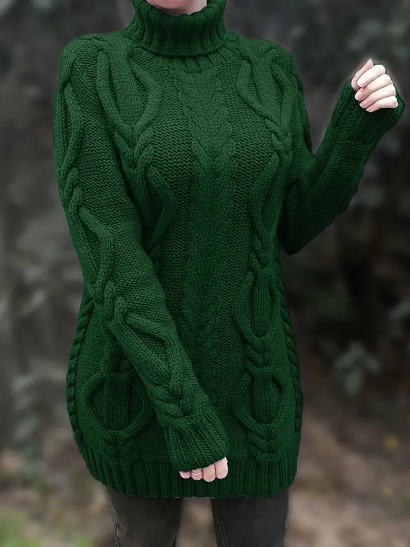 Narda - Robe élégante à col roulé