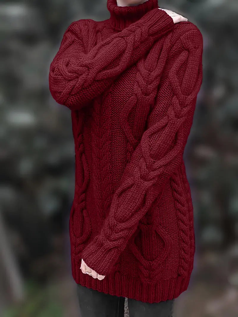 Narda - Robe élégante à col roulé