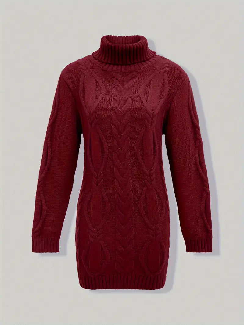 Narda - Robe élégante à col roulé