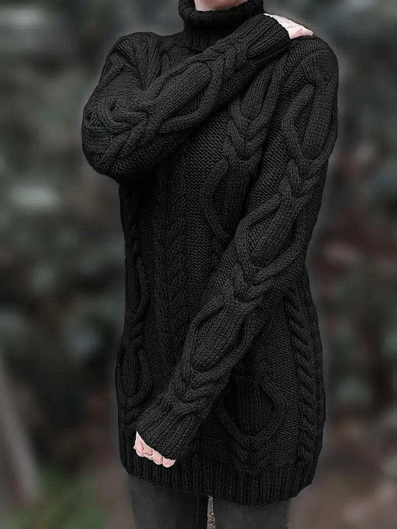 Narda - Robe élégante à col roulé