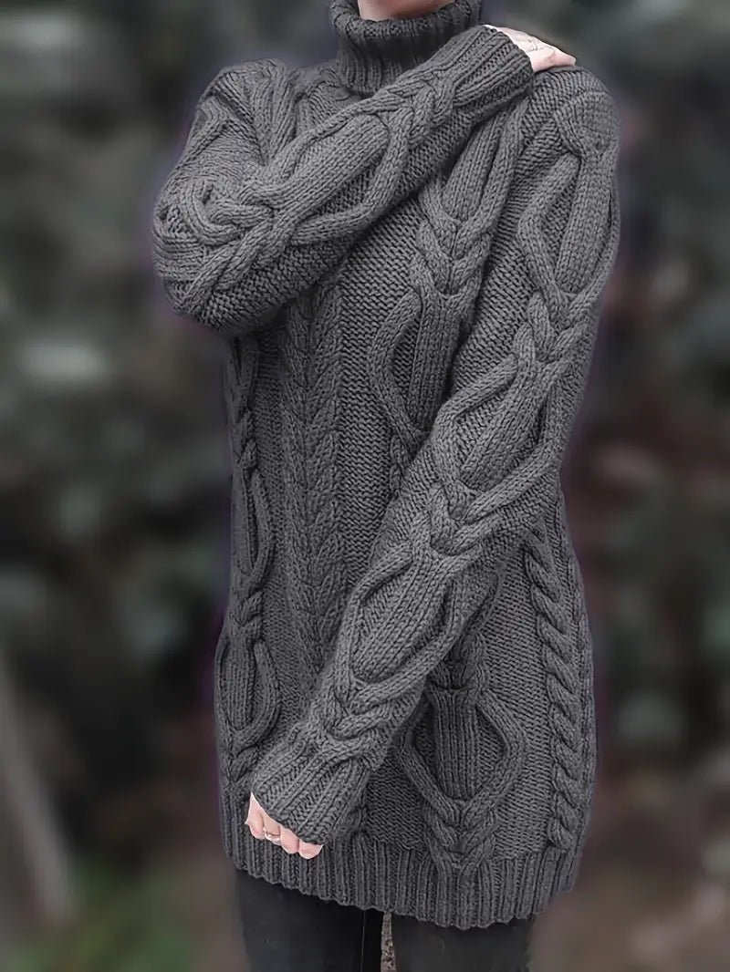 Narda - Robe élégante à col roulé