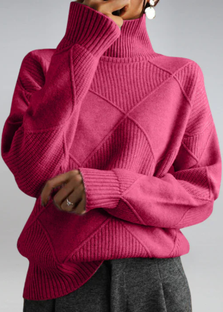 Lauren - Pull Col Roulé Doux Élégant