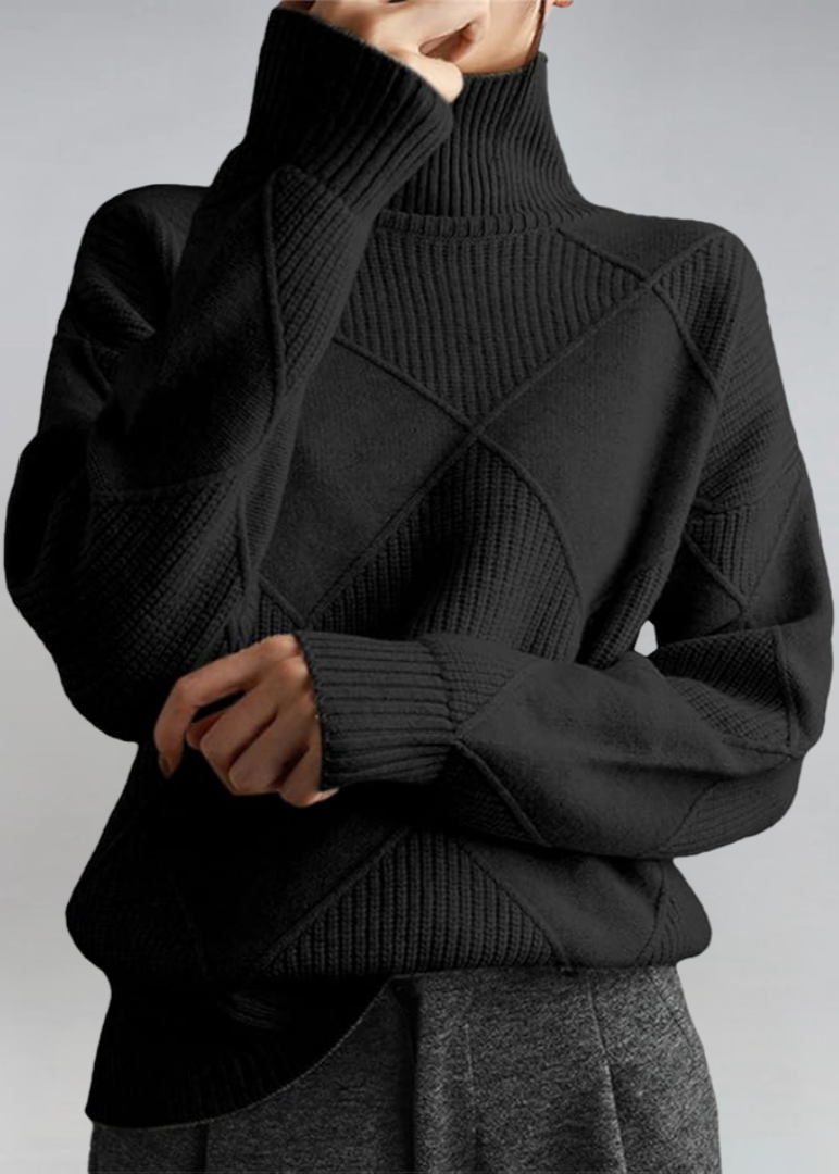 Lauren - Pull Col Roulé Doux Élégant