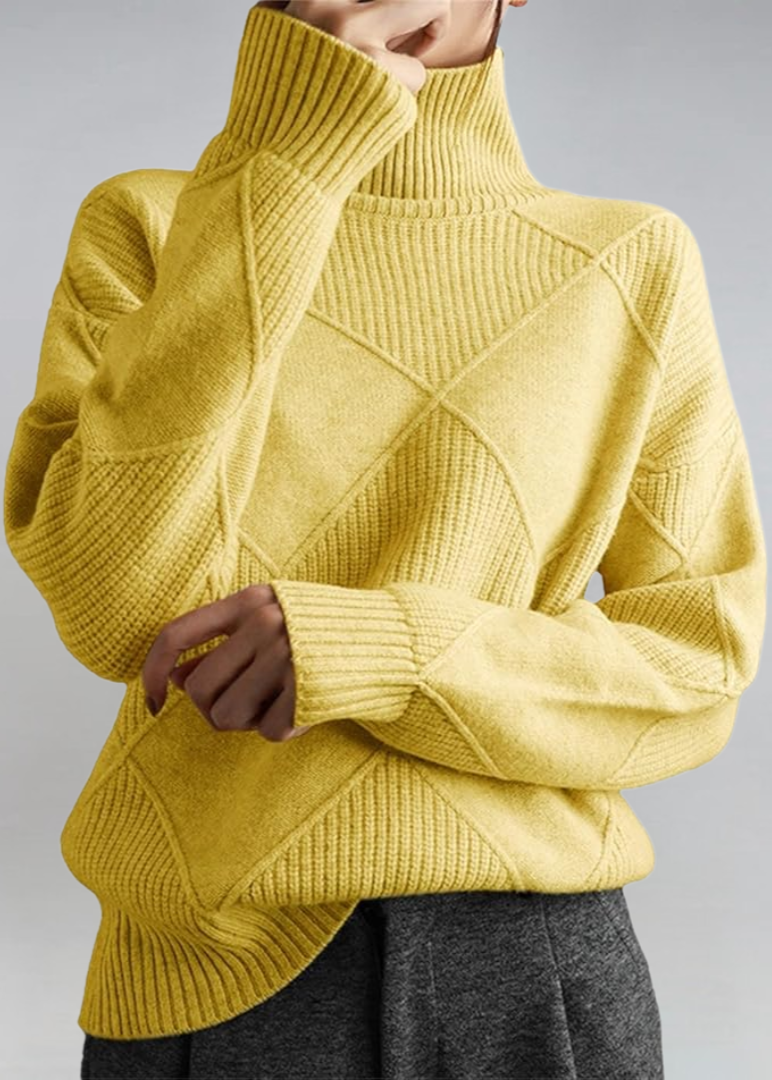 Lauren - Pull Col Roulé Doux Élégant