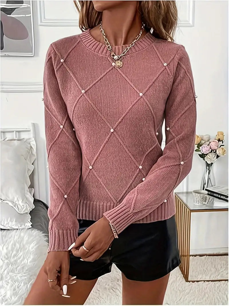 Élise - Pull Chic à Perles