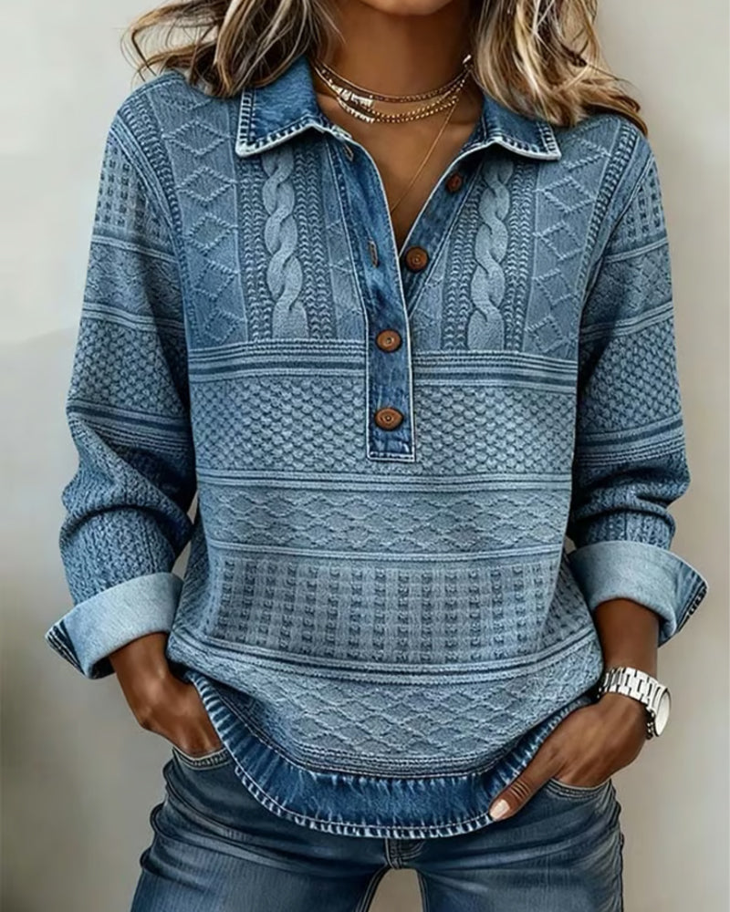 Sofia - Pull décontracté en jean