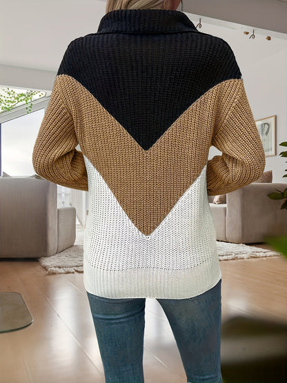 Kathrin - Pull décontracté à col zippé