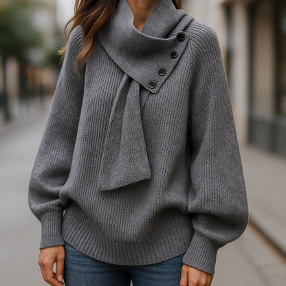 Arielle - Élégant pull-écharpe