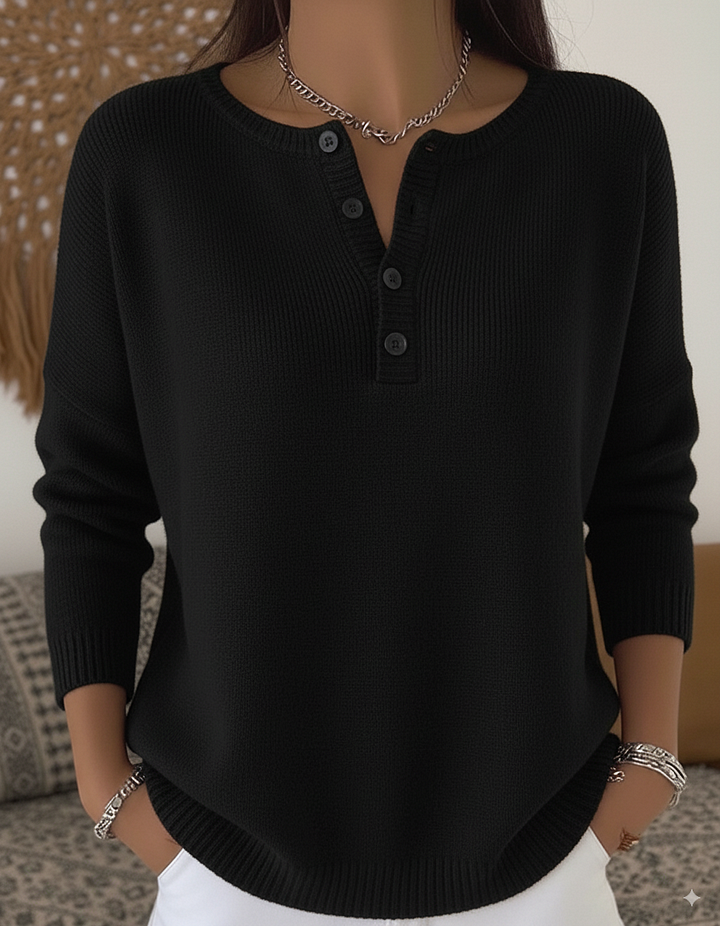 Sarah - Pull Henley Élégant