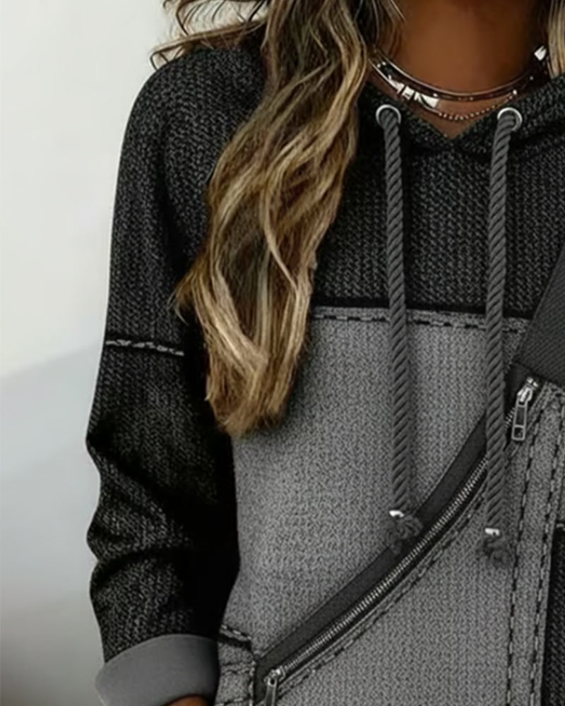 Rosita - Sweat à Capuche Color-Block Urbain