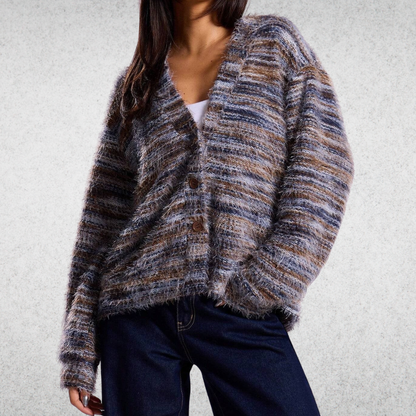 Mona - Gilet multicolore décontracté