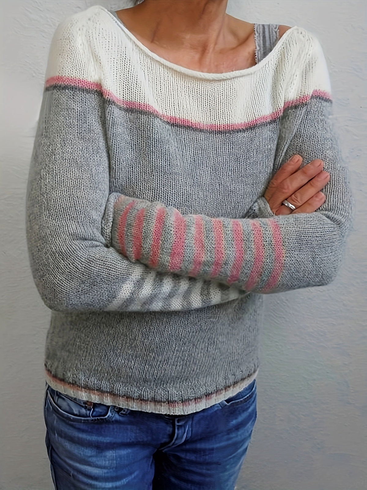 Katharina – Pull à Manches Longues Rayé