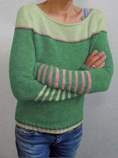 Katharina – Pull à Manches Longues Rayé